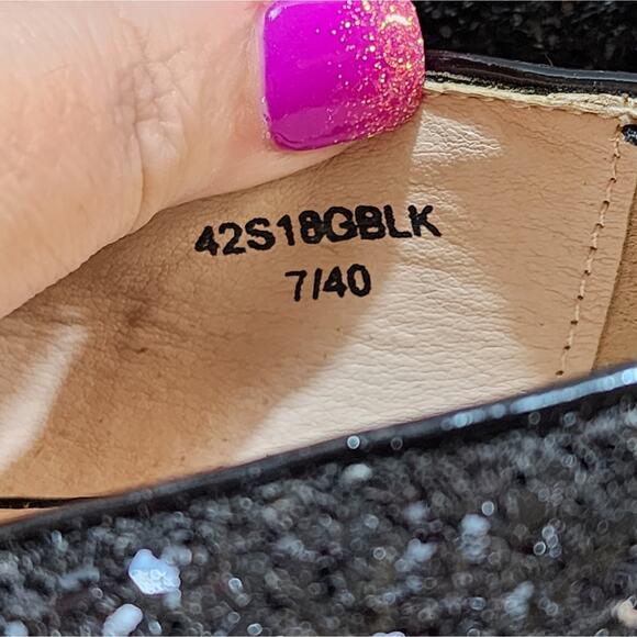 Topshop Black‎ glitter Moroccan flats size 7 - Picture 6 of 6